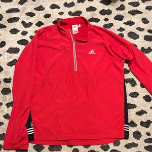 Adidas Red Quarter-Zip Jacket